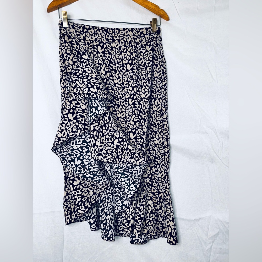 Nasty Gal asymmetrical long skirt animal print
